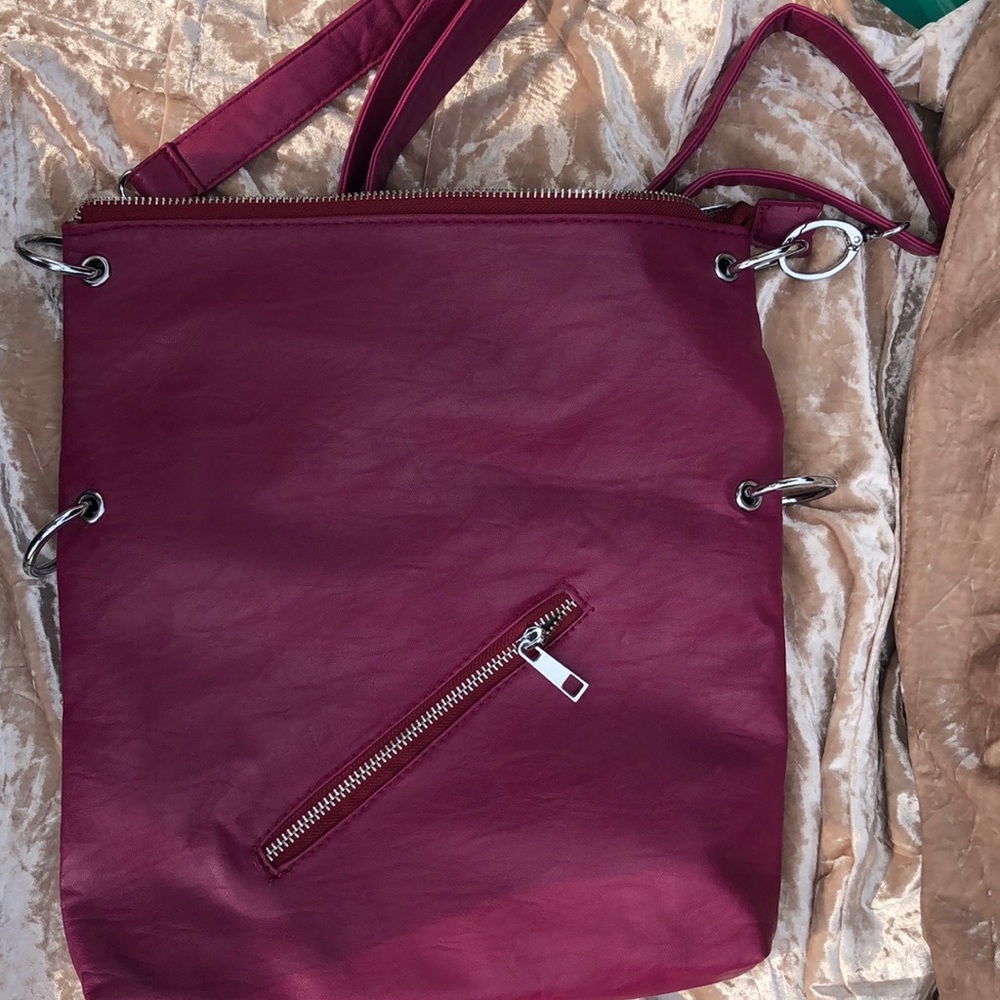 Hot pink leather purse